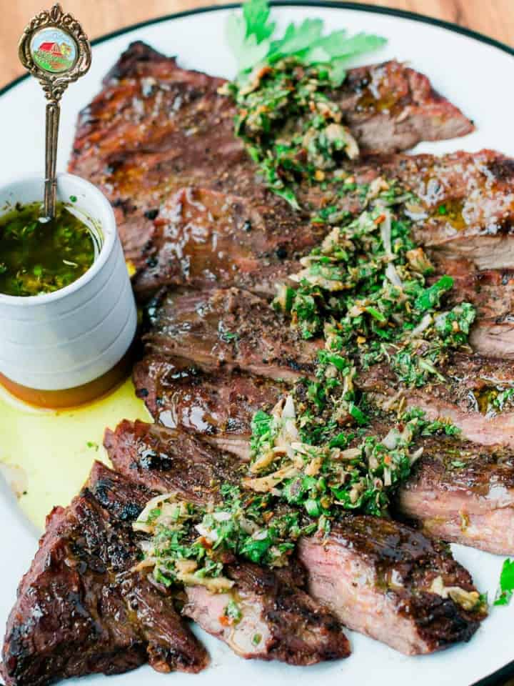 Grilled Skirt Steak with Chimichurri Sauce | A Latin Flair