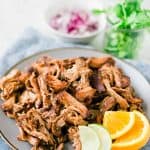 Carnitas-(Slow-Cooker-Mexican-Pulled-Pork)-served-on-a-plate