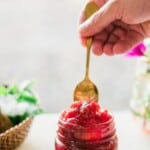 Strawberry-fig-preserves-in-a -jar