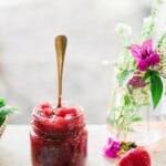 Strawberry-fig-preserves-in-a-glass-jar