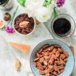 Sweet-and-Spicy-Pecans-Candied Nuts-in-blue-bowl-7