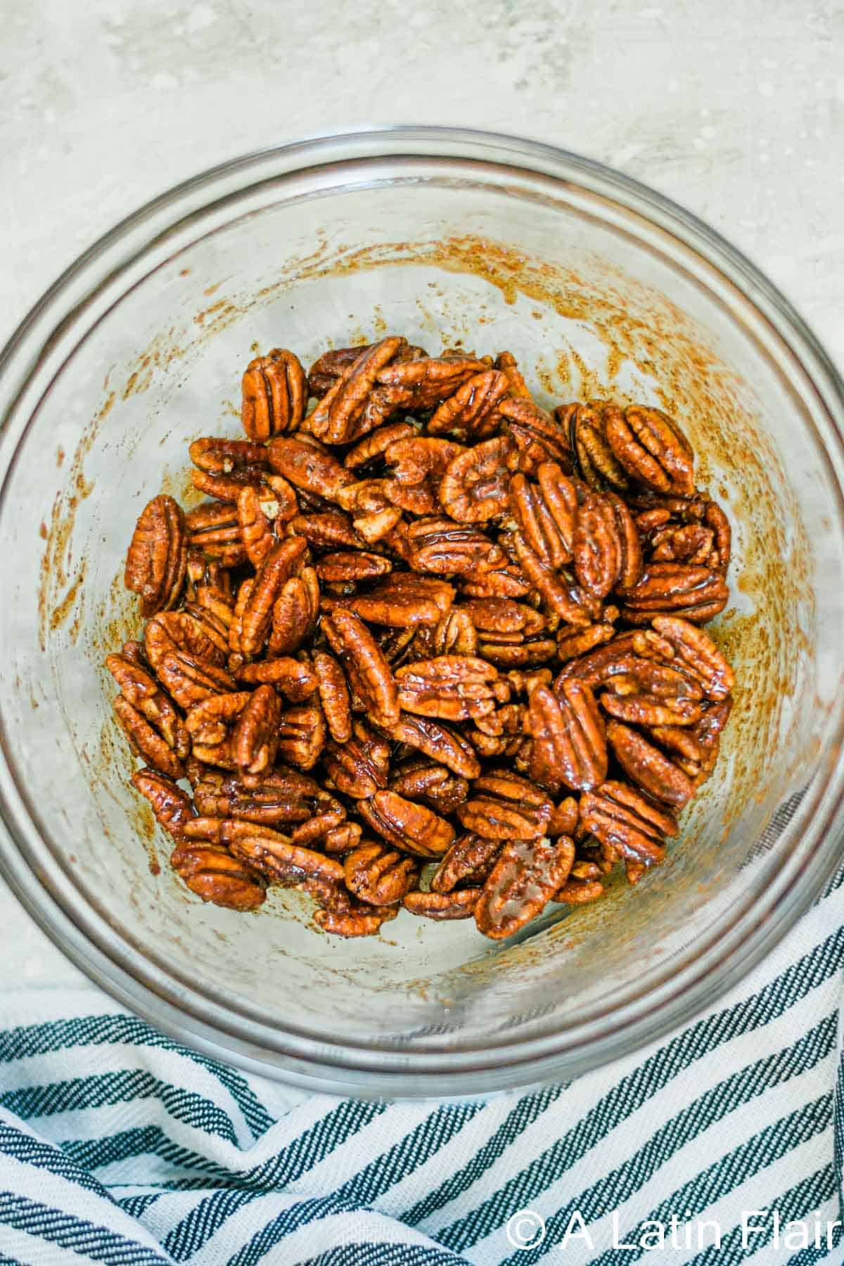 mixing-ingredients-for-Sweet-and-Spicy-Pecans-with-chipotle-Candied Nuts-6