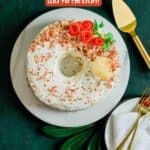 Carrot Cake with Pineapple and Coconut on white platter