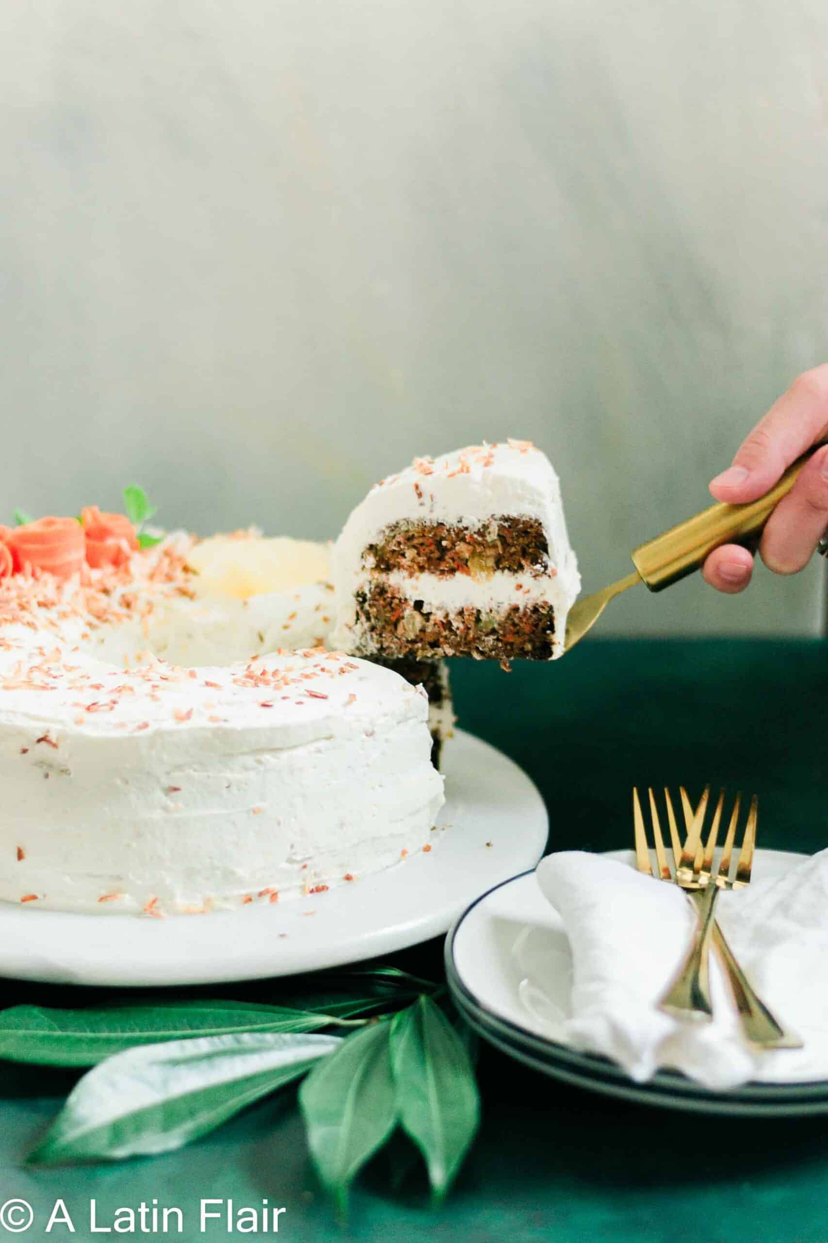 Carrot Cake with Pineapple and Coconut