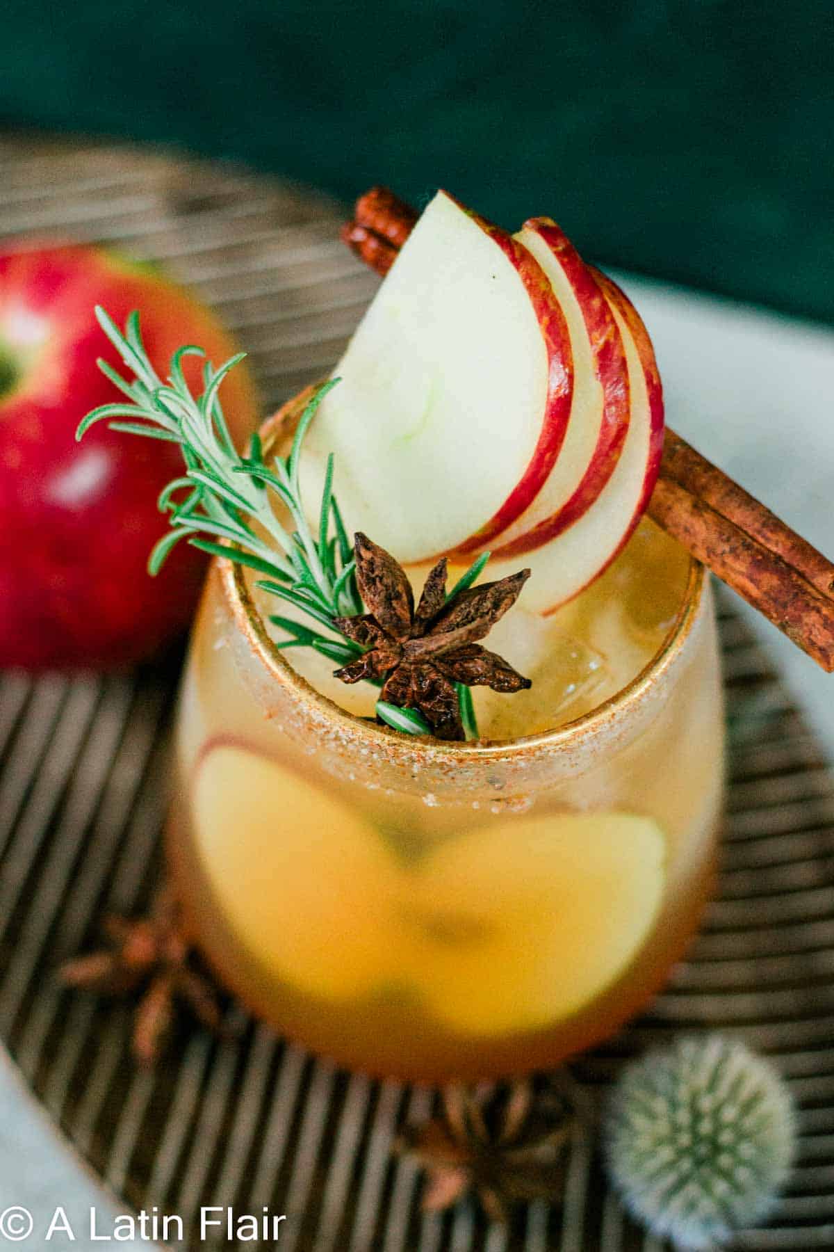 Apple Cider Fall Margarita with garnish