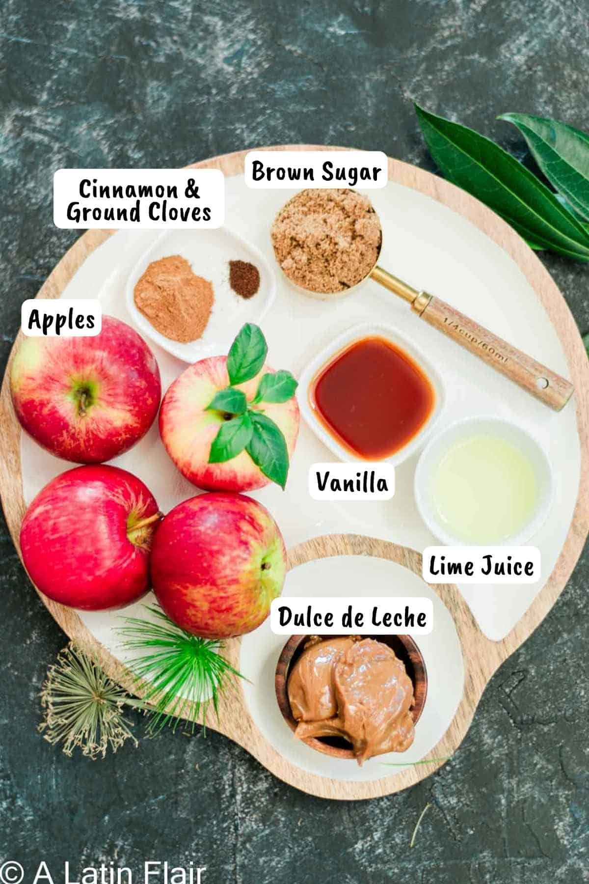 ingredients for easy Apple Crisp Recipe Without Oats