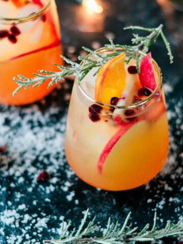 Christmas Sangria with White Wine