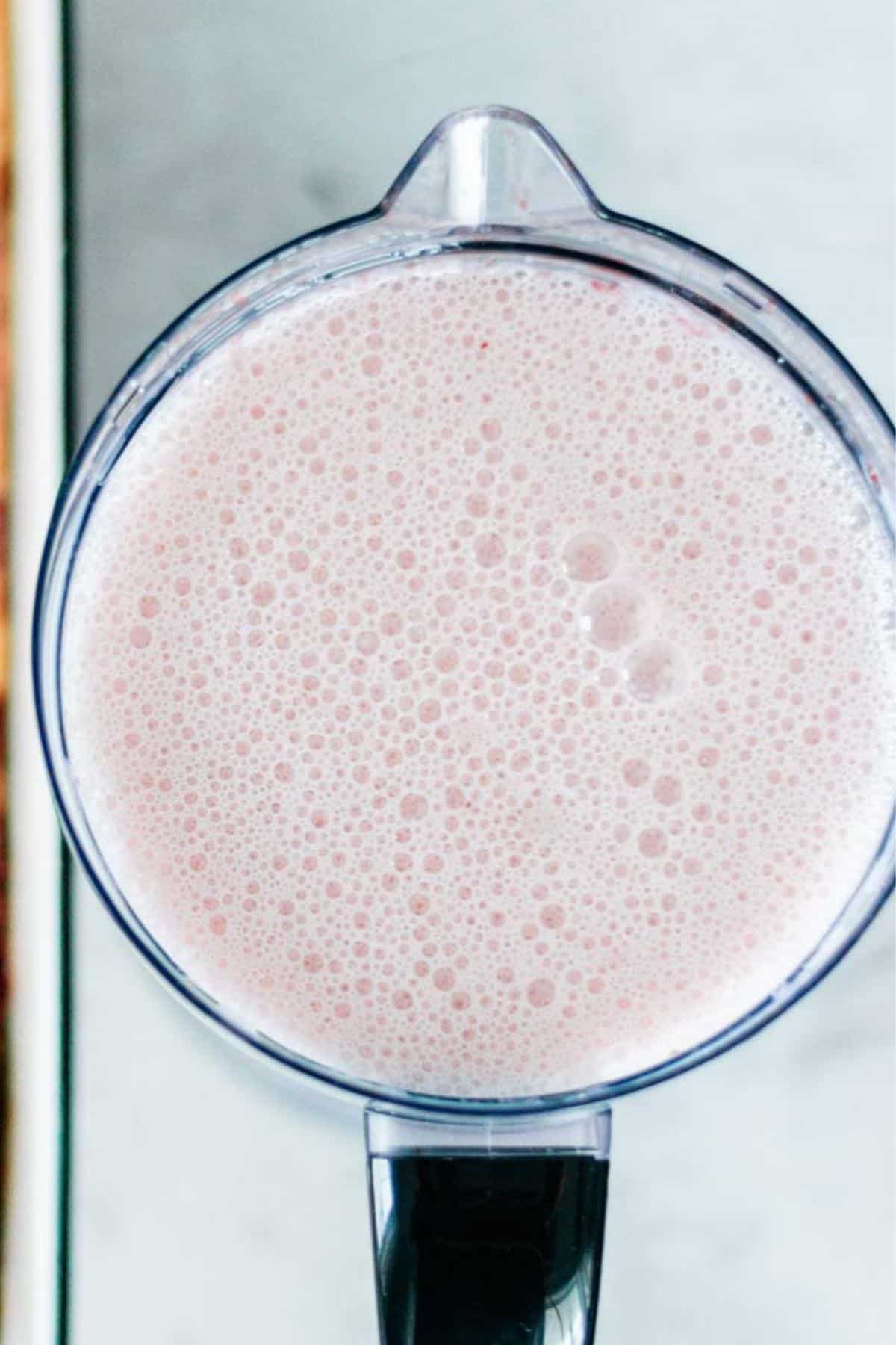 strawberry three milk soak in blender 