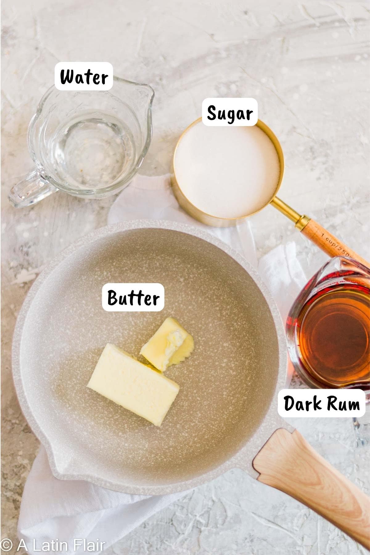 rum sauce ingredients for pineapple upside-down cake