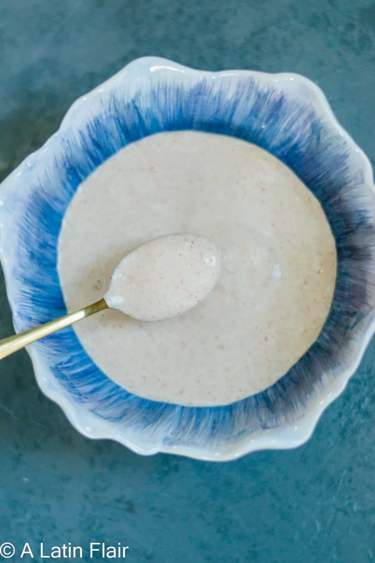crema in a bowl for street corn