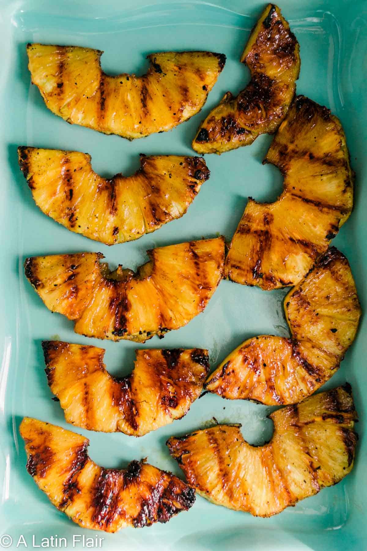 grilled rum and sugar pineapple for pineapple rum cake