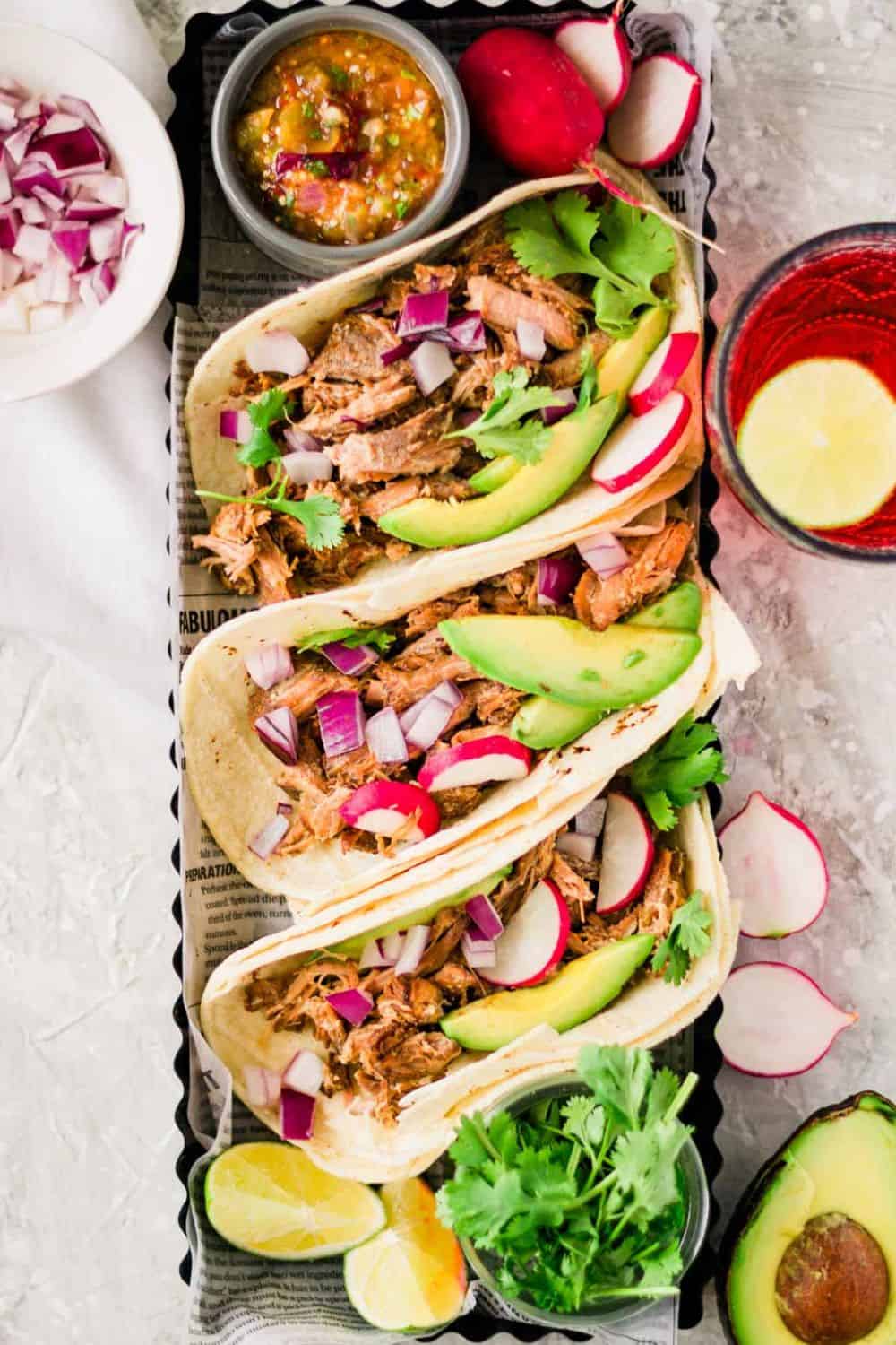 The Best Pork Carnitas Street Tacos (Slow Cooker Recipe)