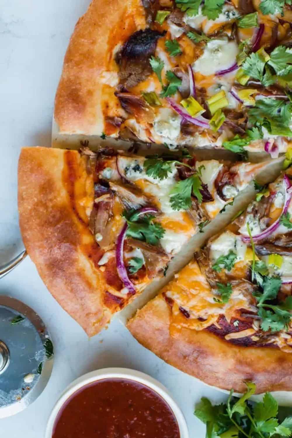 Keto BBQ Pulled Pork Pizza