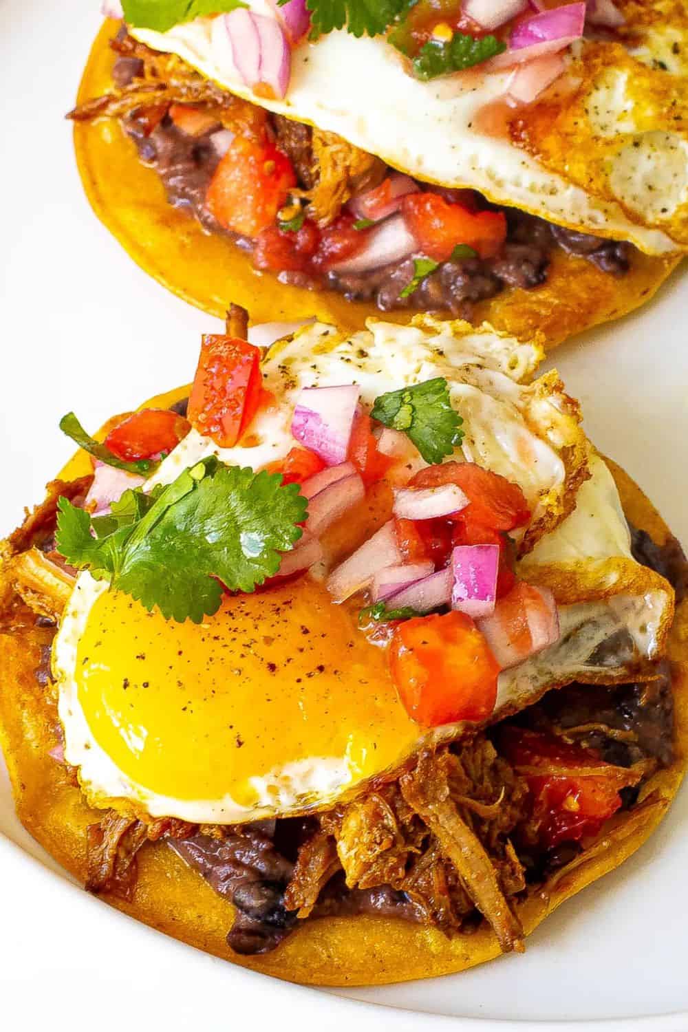 Pulled Pork Breakfast Tostadas