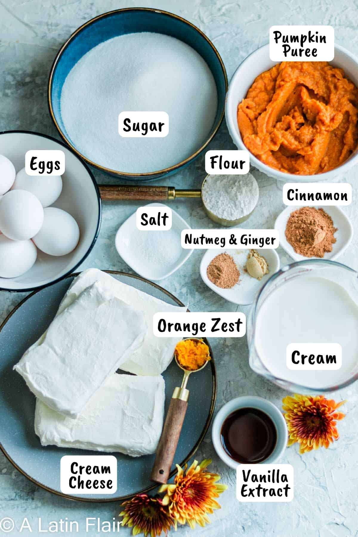 Ingredients for Pumpkin Basque Cheesecake-5
