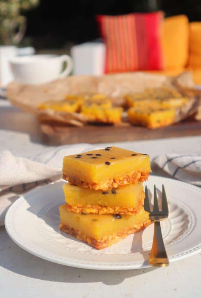 Mango passion fruit bites.