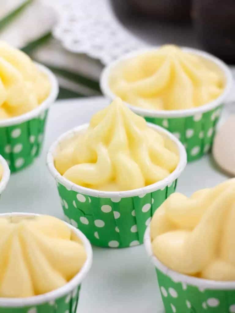 Ultimate passion fruit mousse.