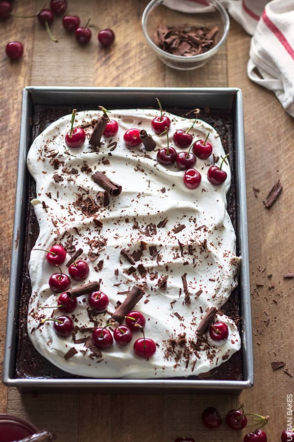 Black forest tres leches cake.