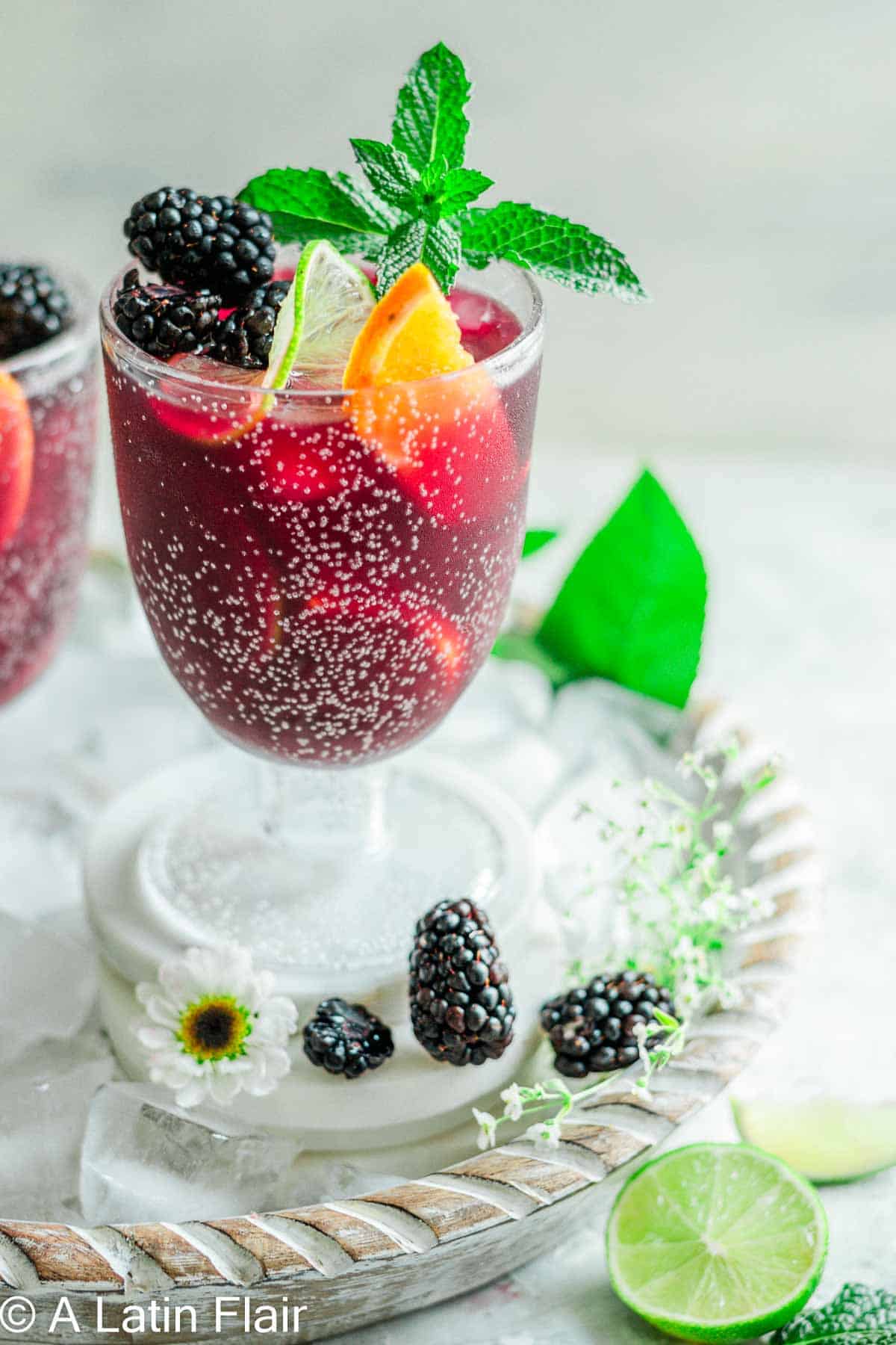 Blackberry sangria recipe.