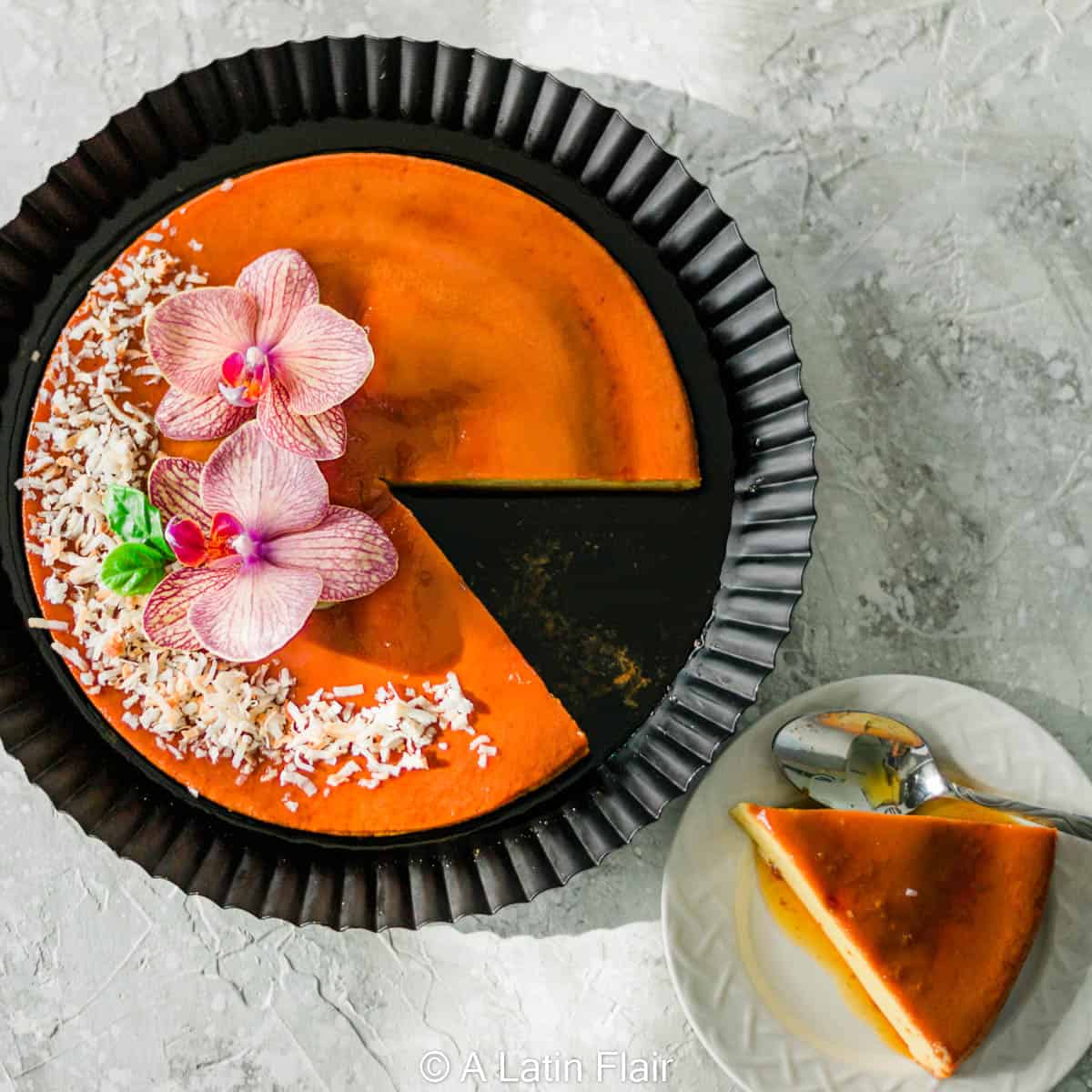 Coconut flan.