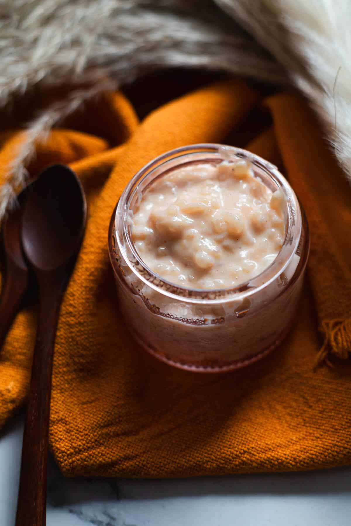Colombian rice pudding arroz con leche.