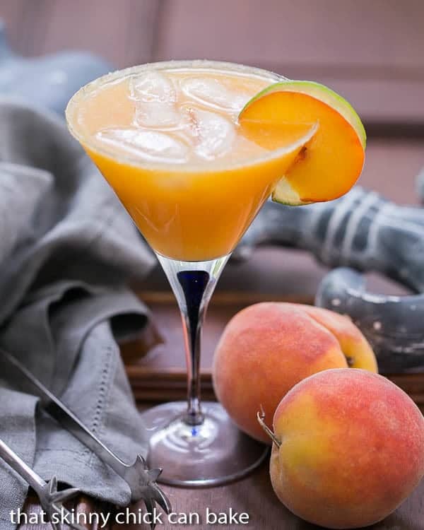 Fresh peach margaritas.