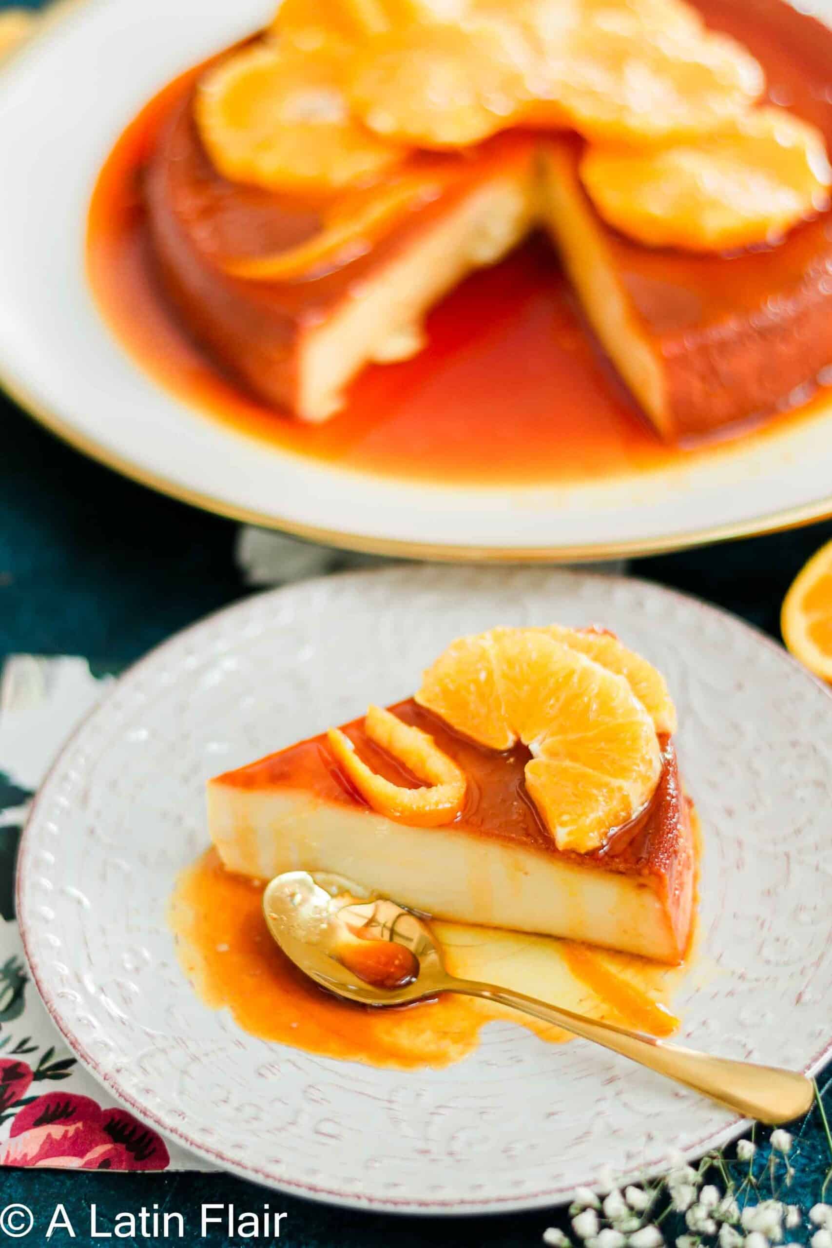 Orange flan.
