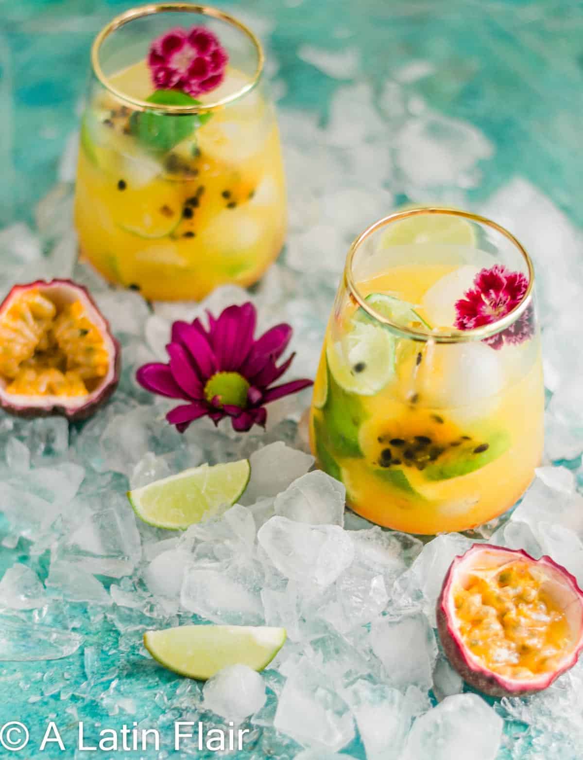Passion fruit caipirinha.