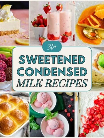 Recipes using condensed milk.