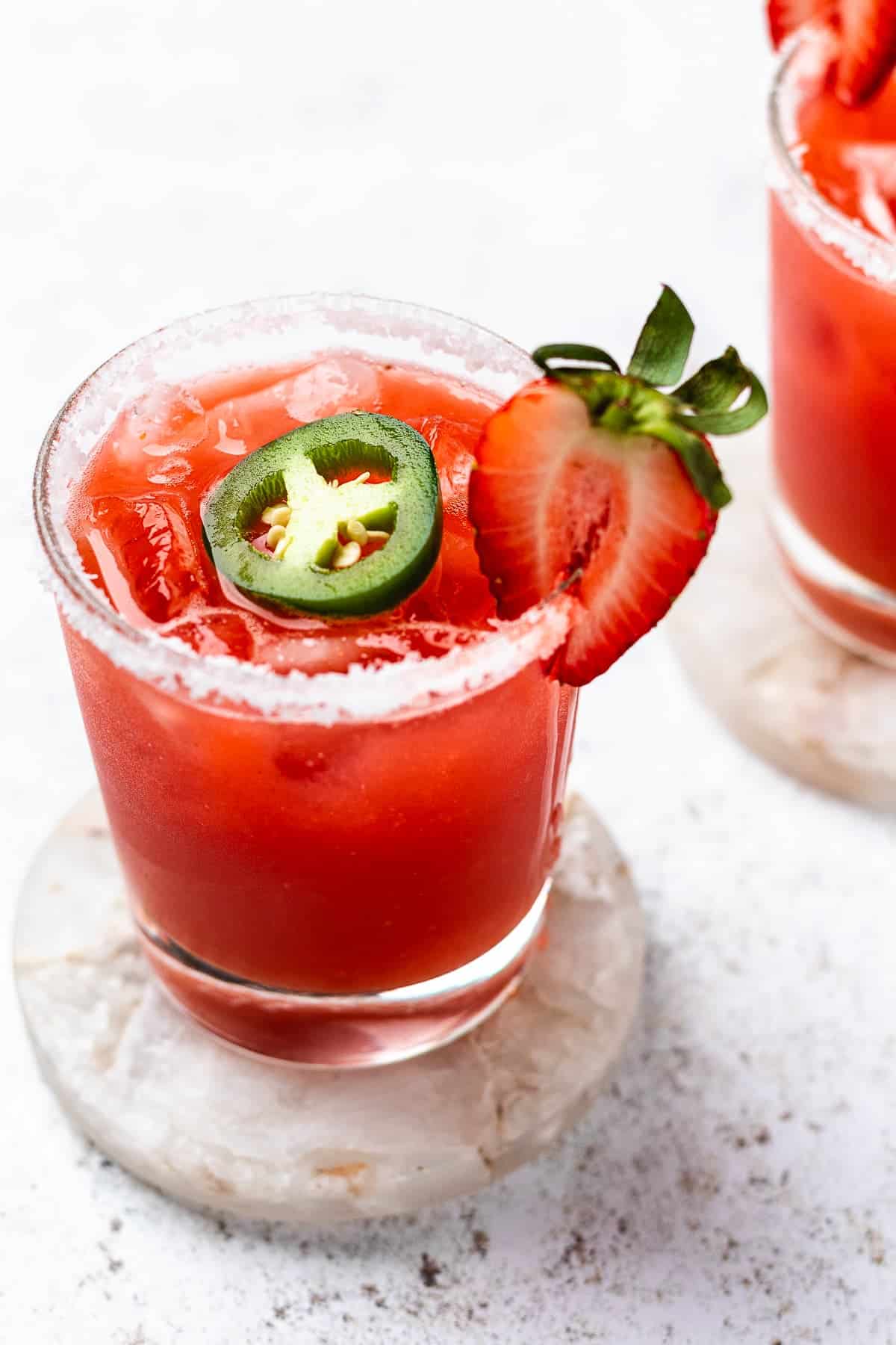 Strawberry jalapeno margarita.
